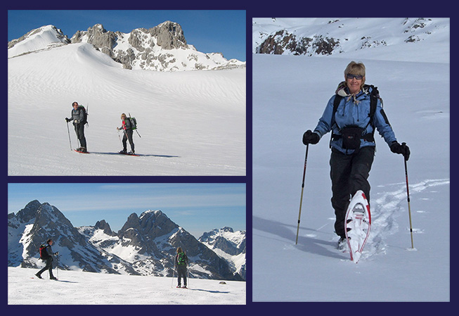Snowshoeing in the Picos